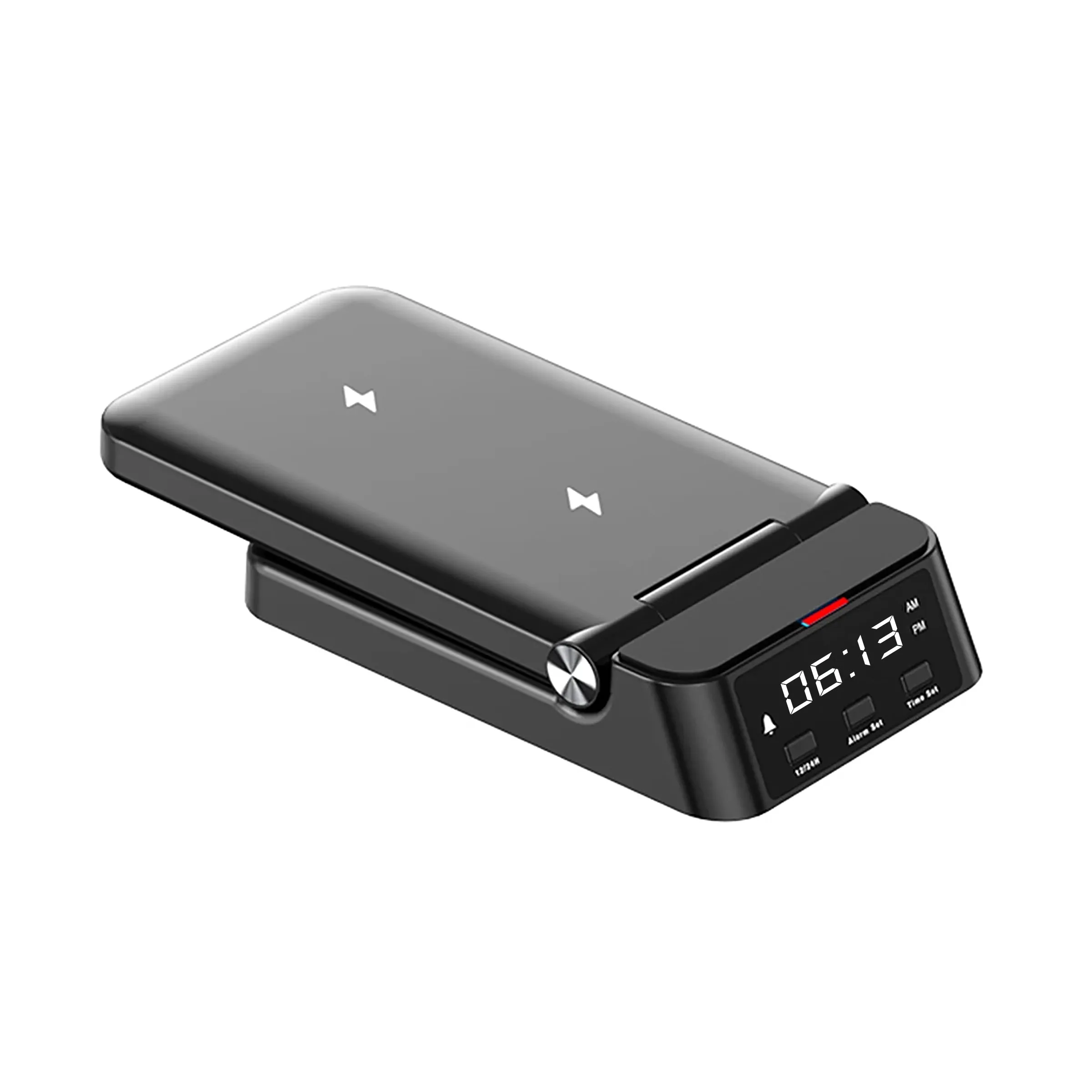 Waloo Mini Wireless Charging Dock With Alarm Clock For iPhone, Apple Watch & AirPods sold by Zulily product image thumbnail 4