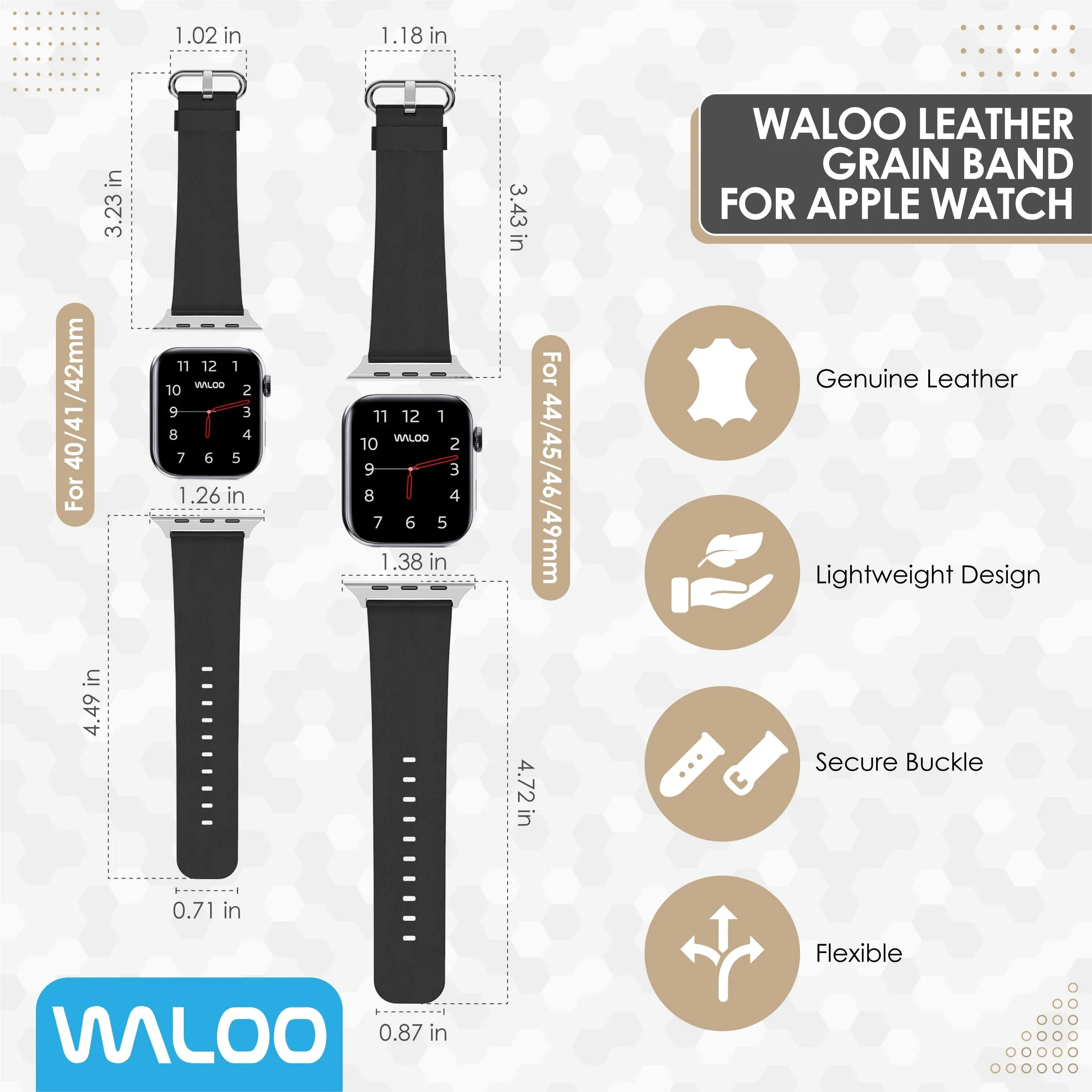 Waloo Leather Grain Band For Apple Watch sold by Zulily product image thumbnail 4