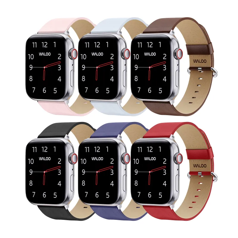 Waloo Leather Grain Band For Apple Watch made by Zulily