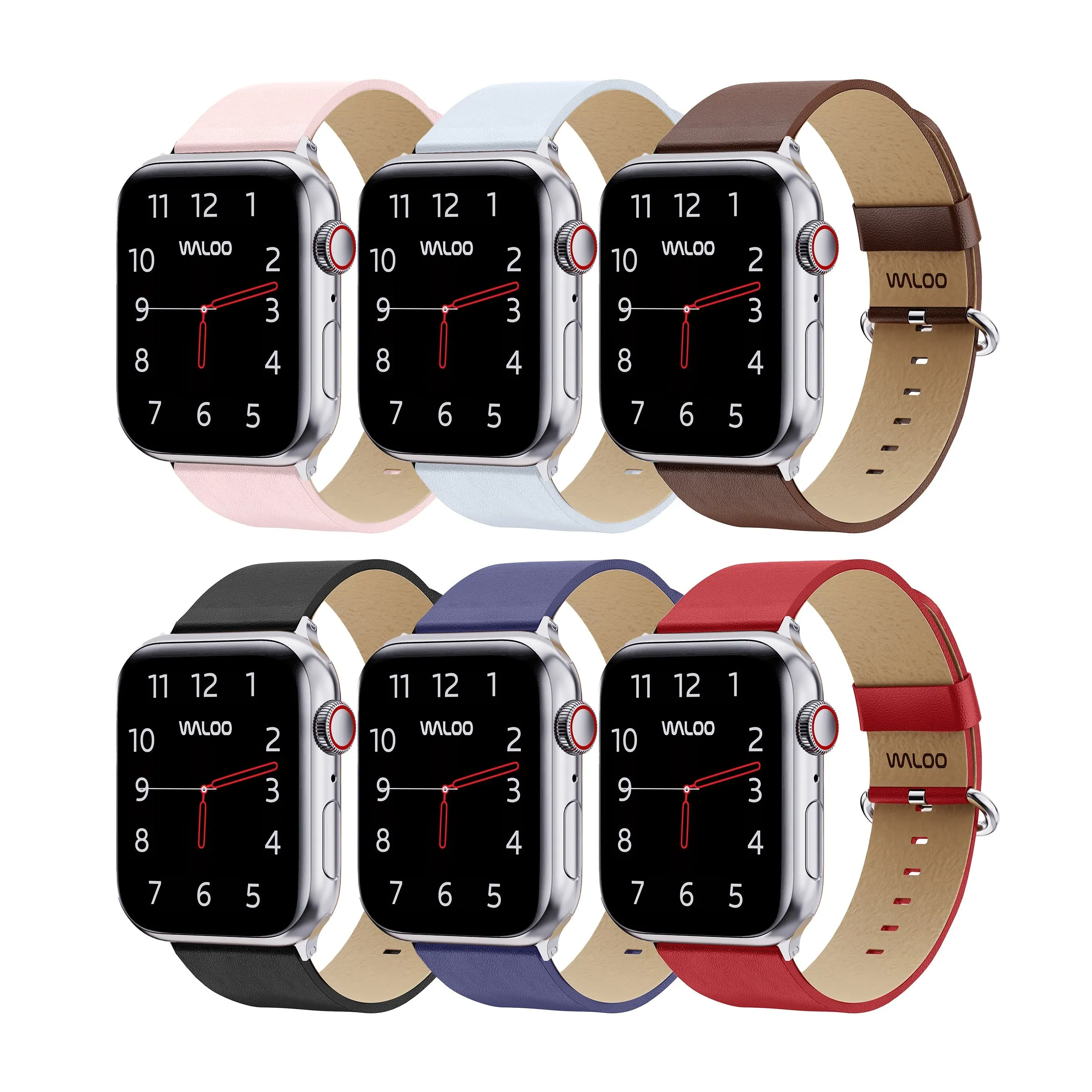 Waloo Leather Grain Band For Apple Watch sold by Zulily