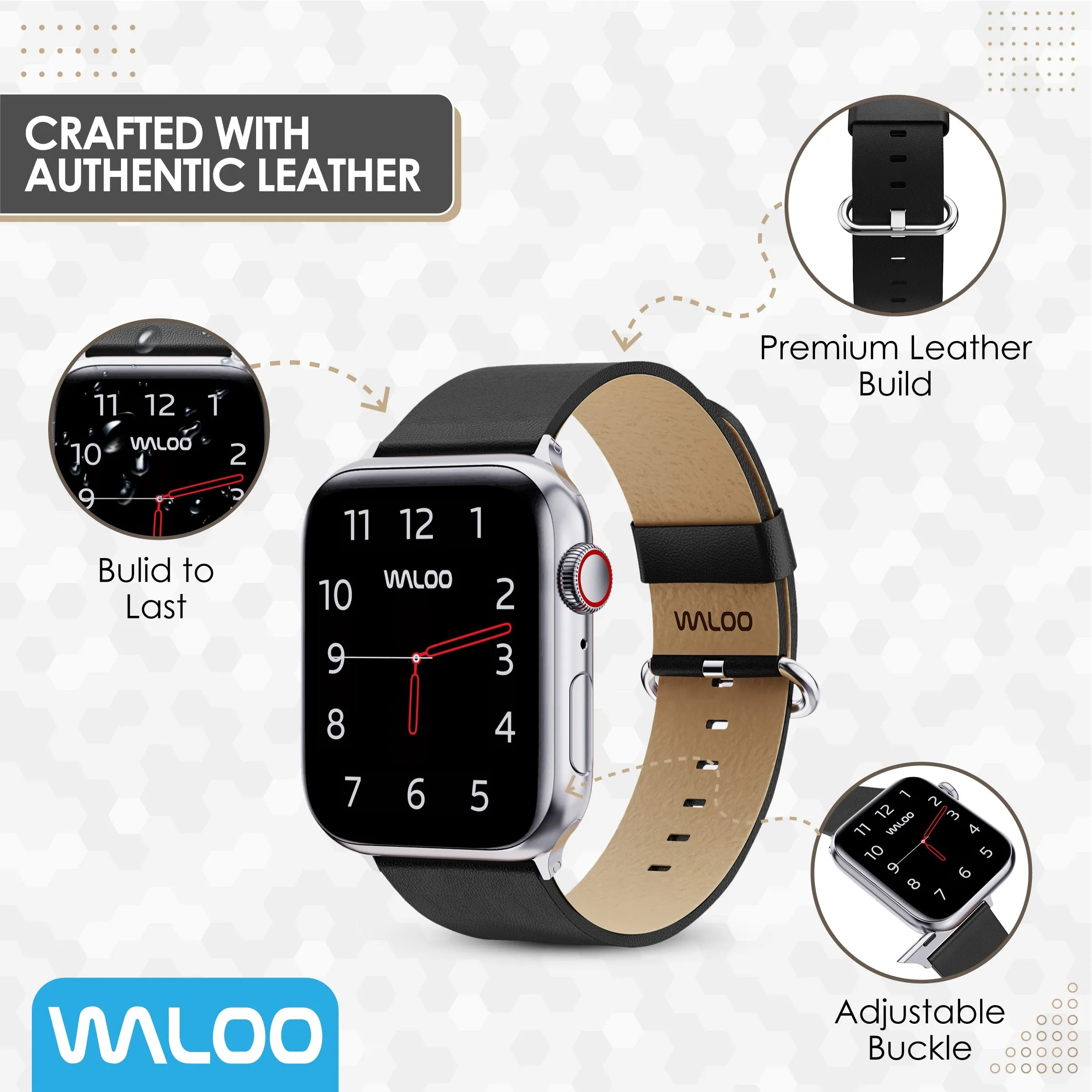 Waloo Leather Grain Band For Apple Watch sold by Zulily product image thumbnail 5