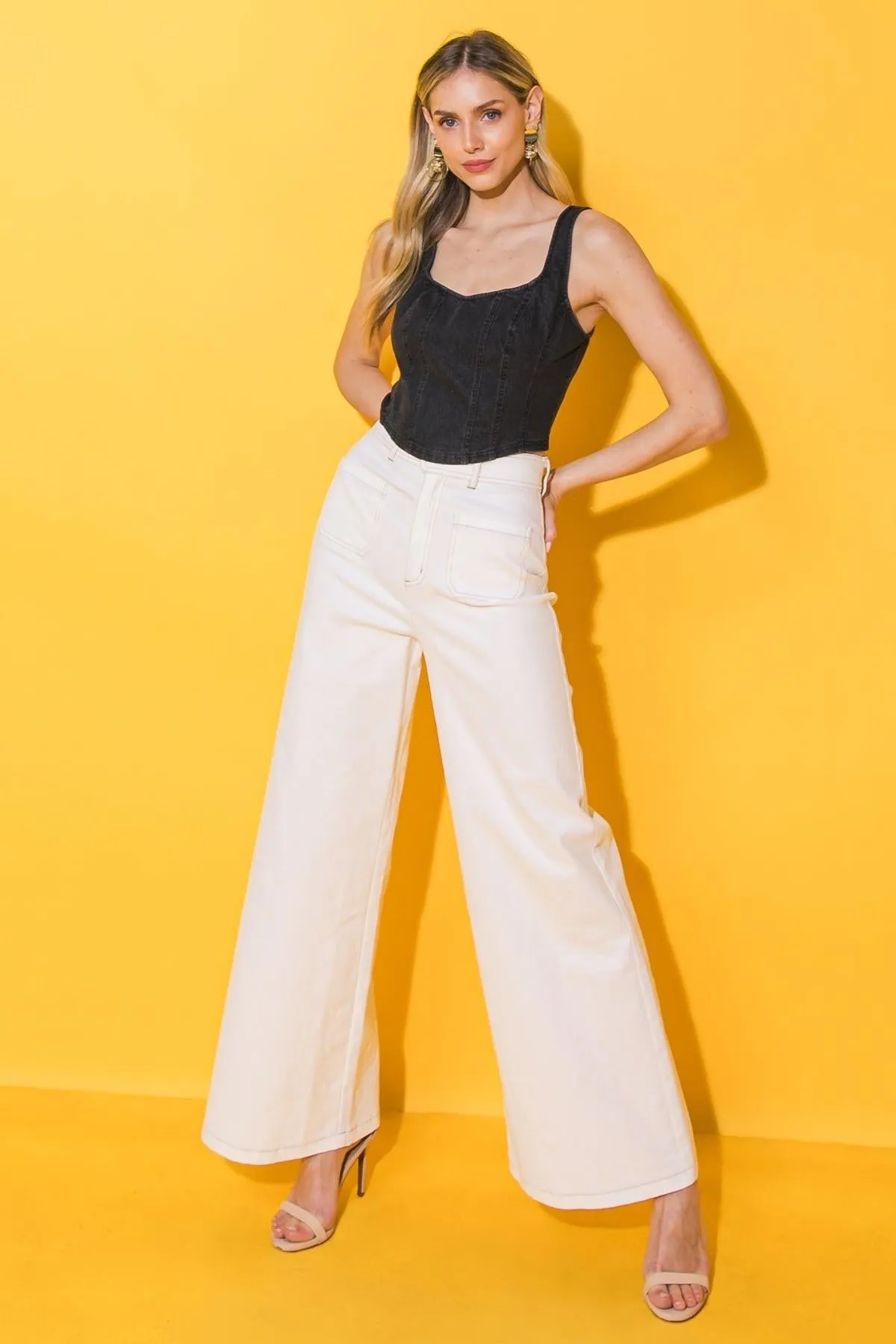 All Ahead Denim Crop Top sold by Zulily product image thumbnail 3