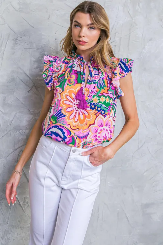 Daytime Dreams Woven Top made by Flying Tomato
