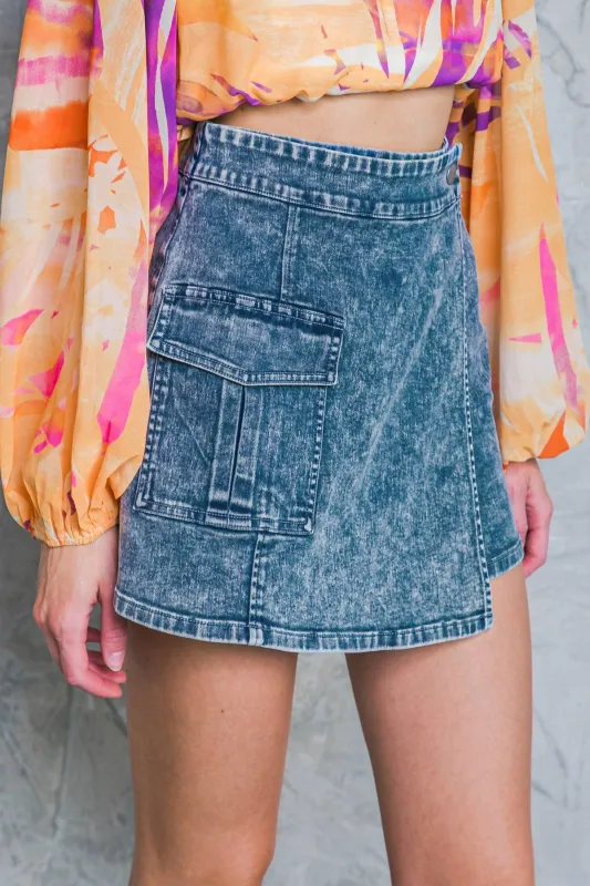 Moment Maker Acid Wash Skort made by Flying Tomato