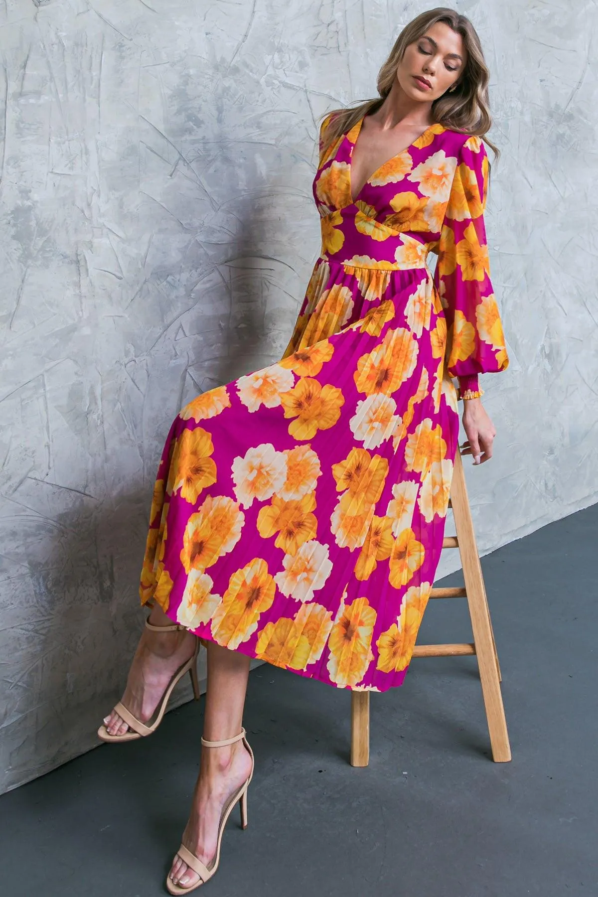 Look at Her Floral Woven Midi Dress sold by Zulily product image thumbnail 3