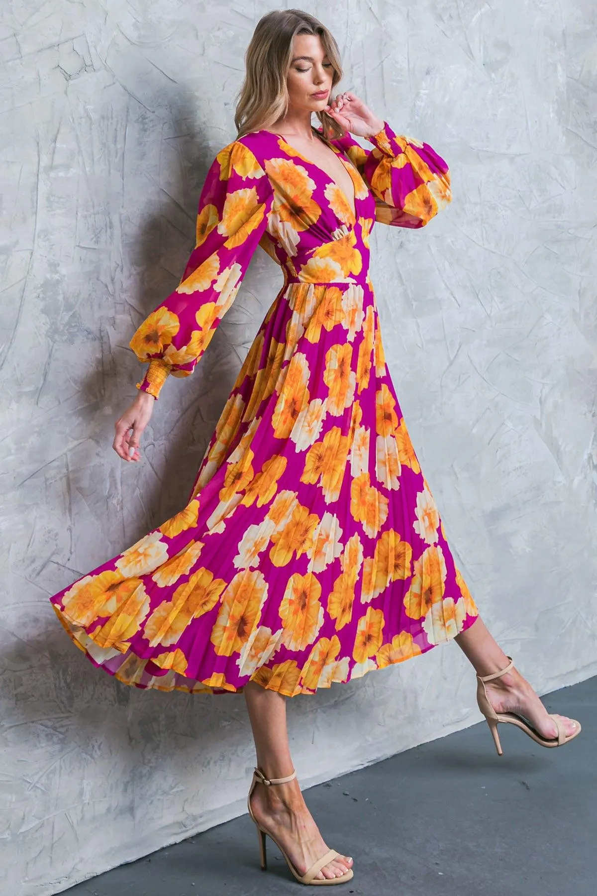 Look at Her Floral Woven Midi Dress sold by Zulily product image thumbnail 4