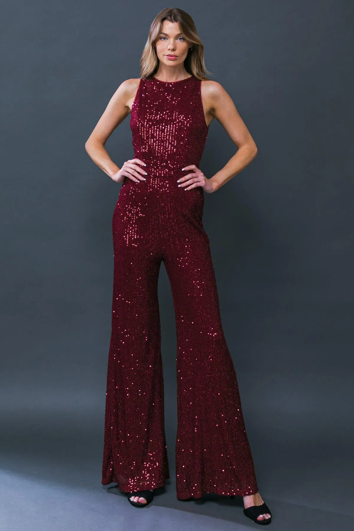 Divine Wanderings Sequin Jumpsuit sold by Zulily