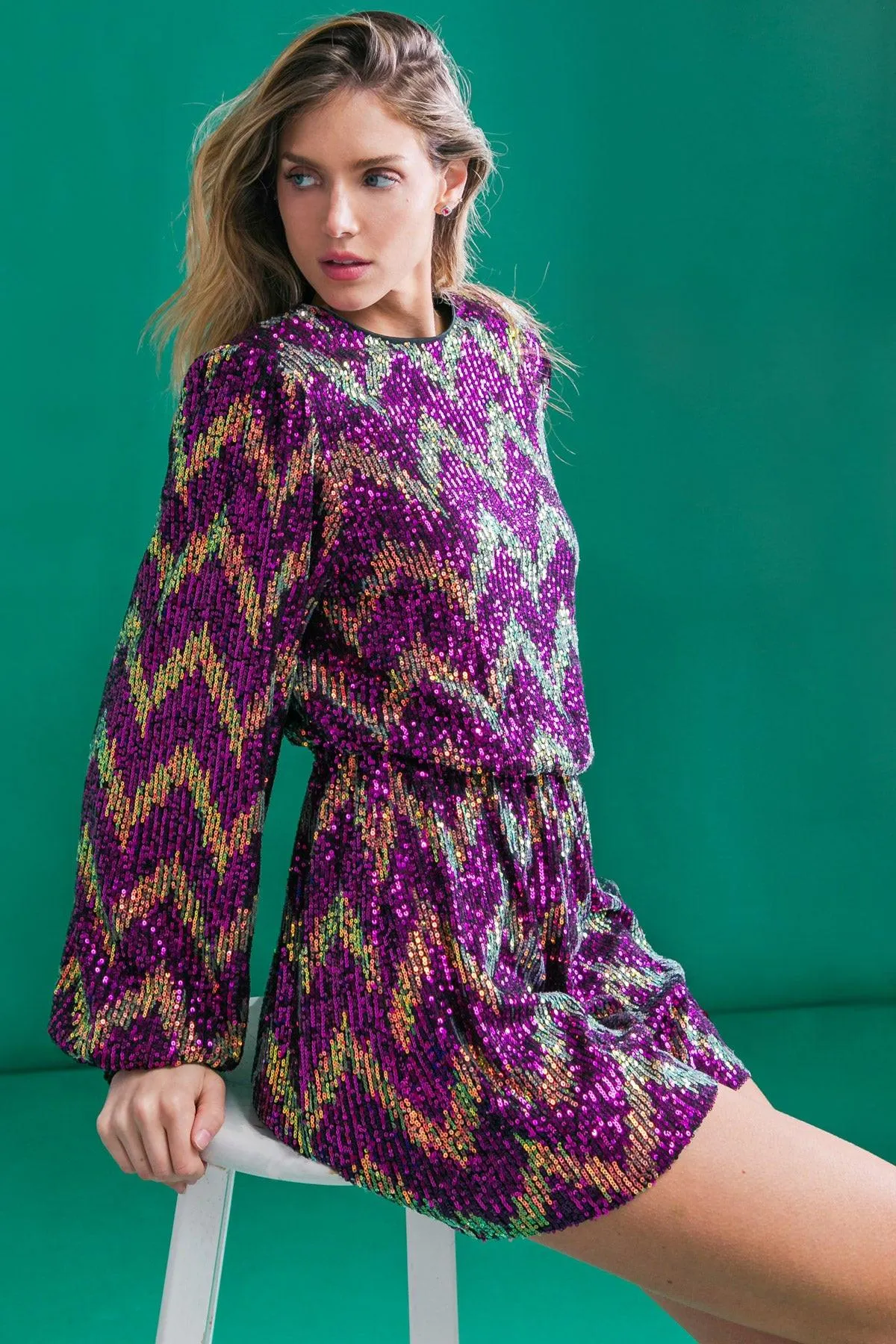 Real Allure Sequin Romper sold by Zulily product image thumbnail 4