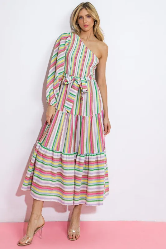 No Matter Where I Go Woven Midi Dress made by Flying Tomato
