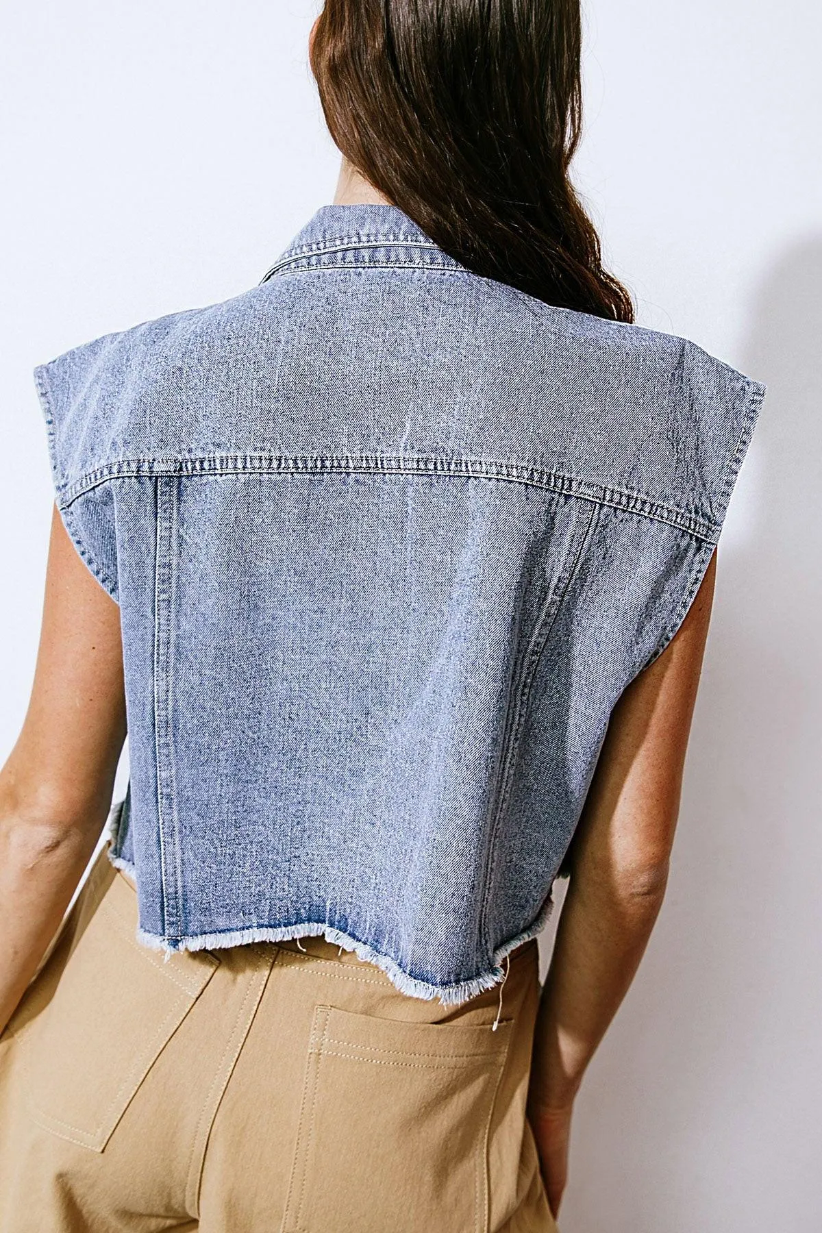 Claim to Fame Denim Vest sold by Zulily product image thumbnail 2
