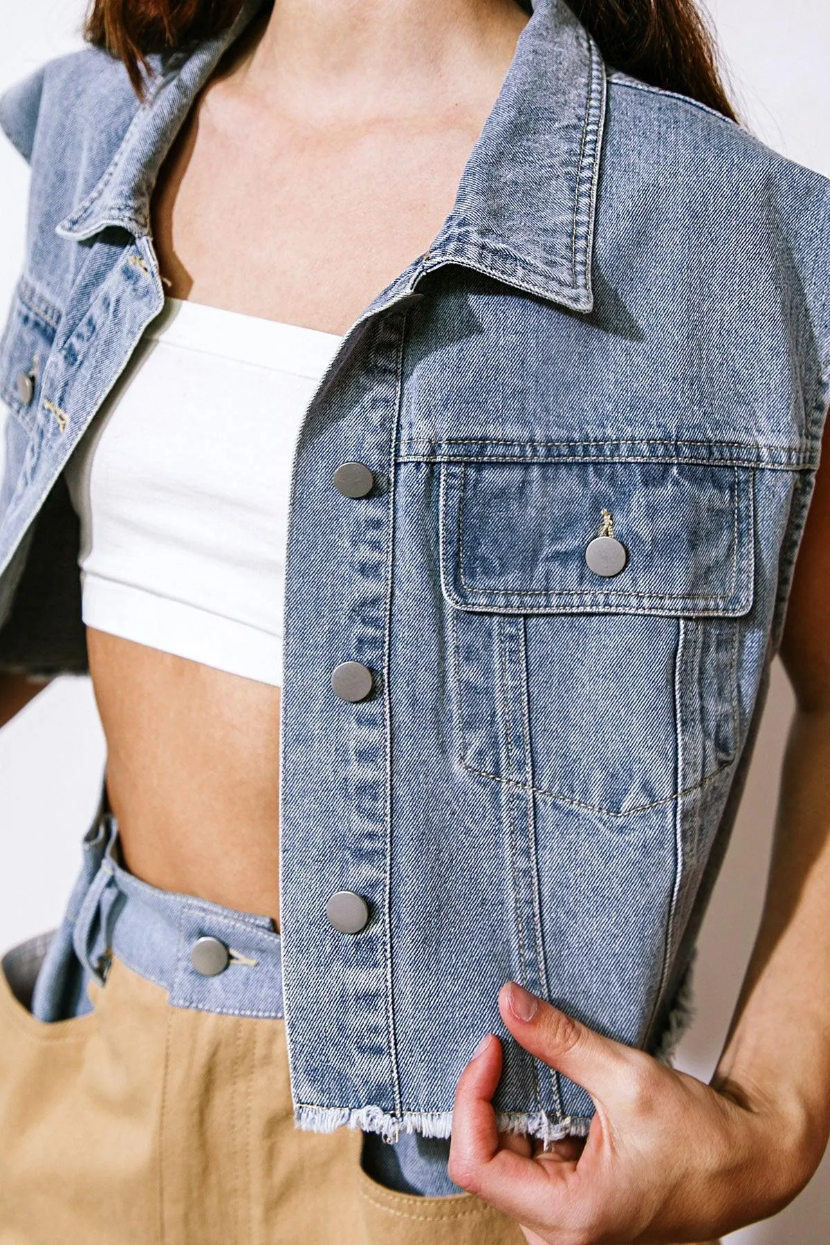 Claim to Fame Denim Vest sold by Zulily product image thumbnail 4