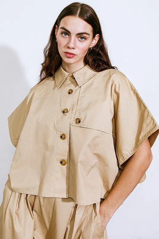 It's Perfect Timing Woven Top made by Flying Tomato