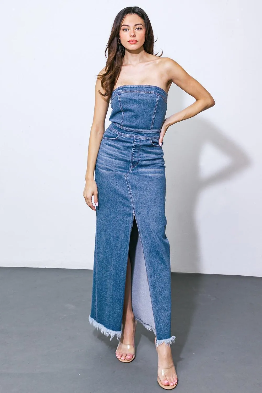 Dreams Come True Denim Midi Dress sold by Zulily product image thumbnail 3