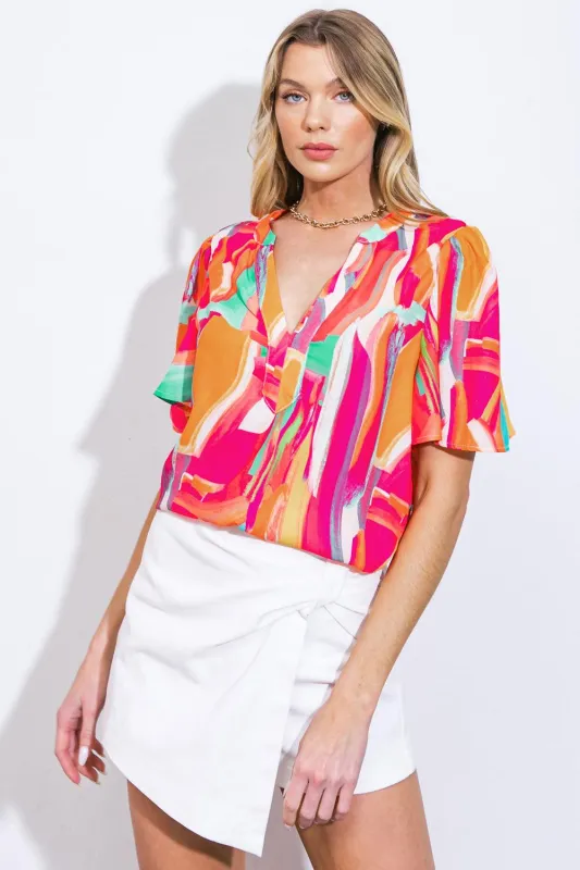 Lean on Me Woven Top made by Flying Tomato