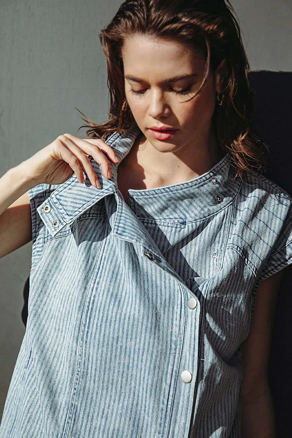 Late Summer Nights Denim Vest sold by Zulily