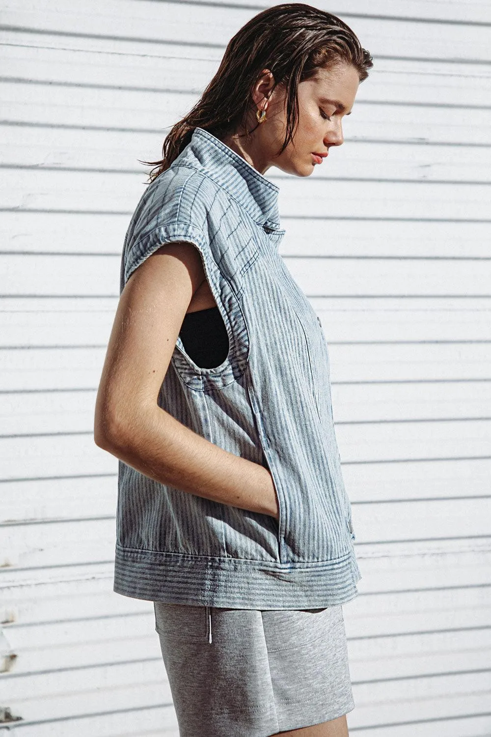 Late Summer Nights Denim Vest sold by Zulily product image thumbnail 5