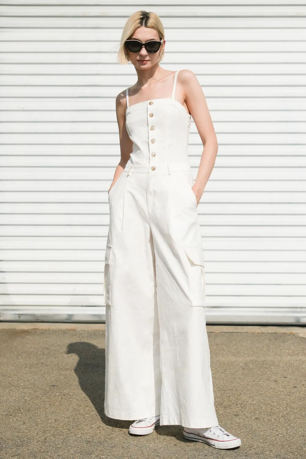Royal Affair Woven Jumpsuit sold by Zulily