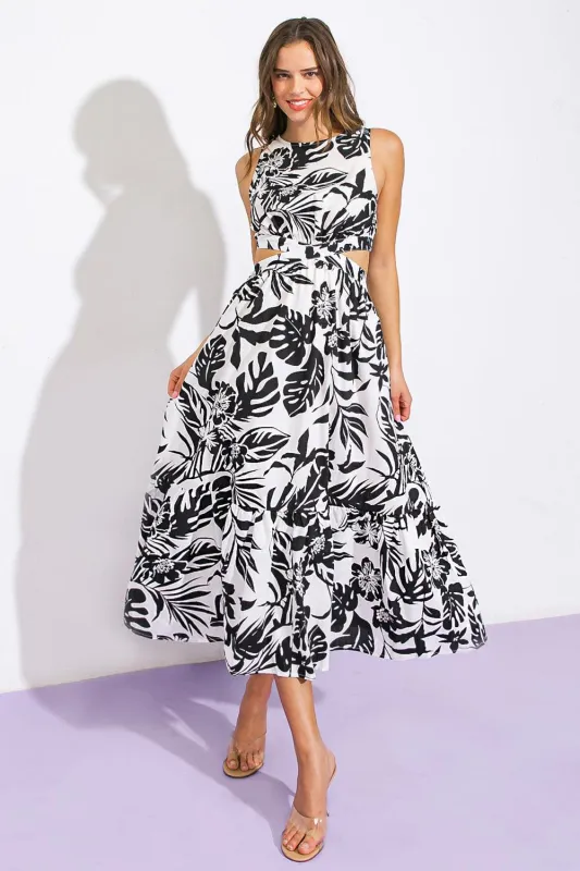 Live Your Truth Woven Midi Dress made by Flying Tomato
