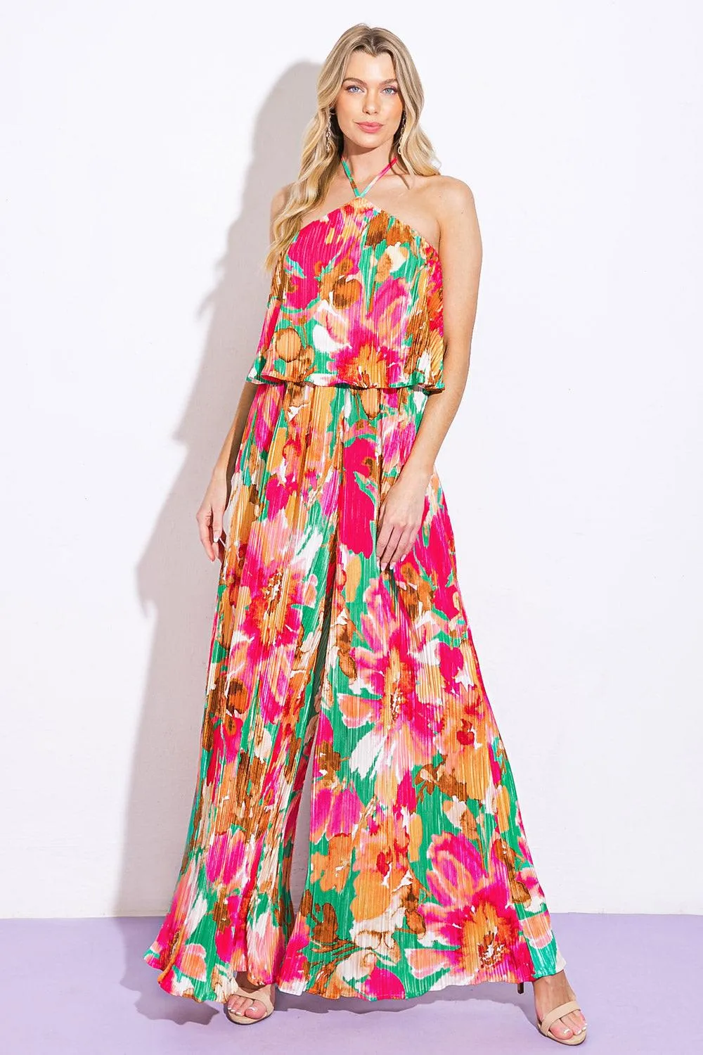 Swing of Things Plisse Jumpsuit sold by Zulily