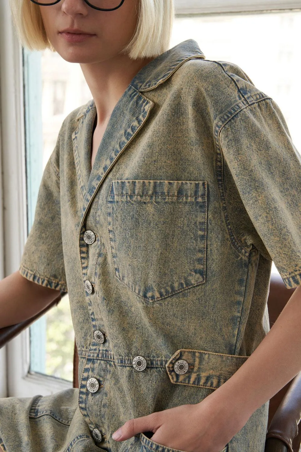 Day in the Life Denim Romper sold by Zulily product image thumbnail 5