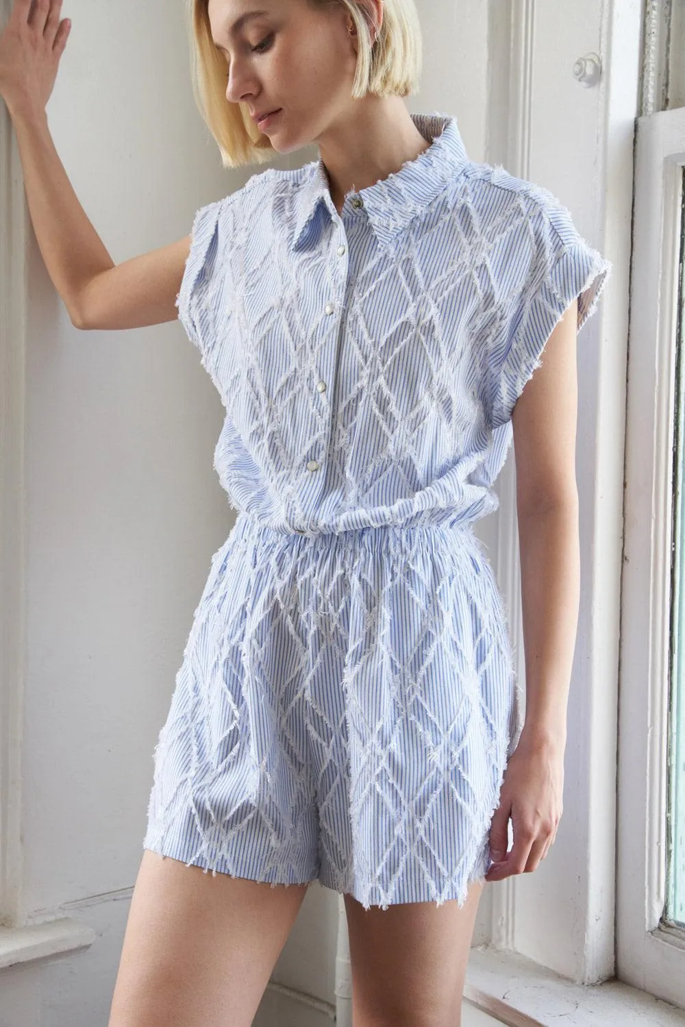 Lost in Thought Woven Romper sold by Zulily product image thumbnail 3