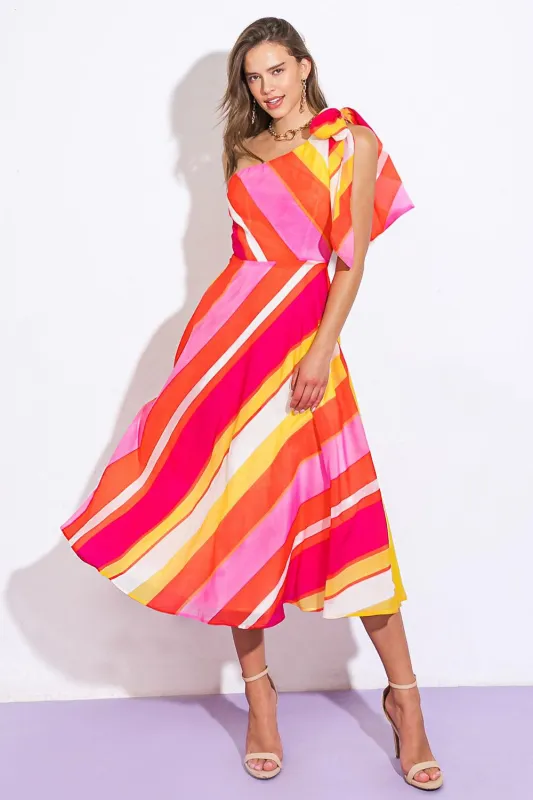 Sweeten the Day Woven Midi Dress made by Flying Tomato