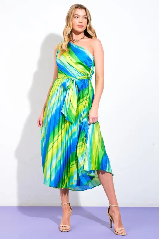 Exuberant Elegance Woven Midi Dress made by Flying Tomato