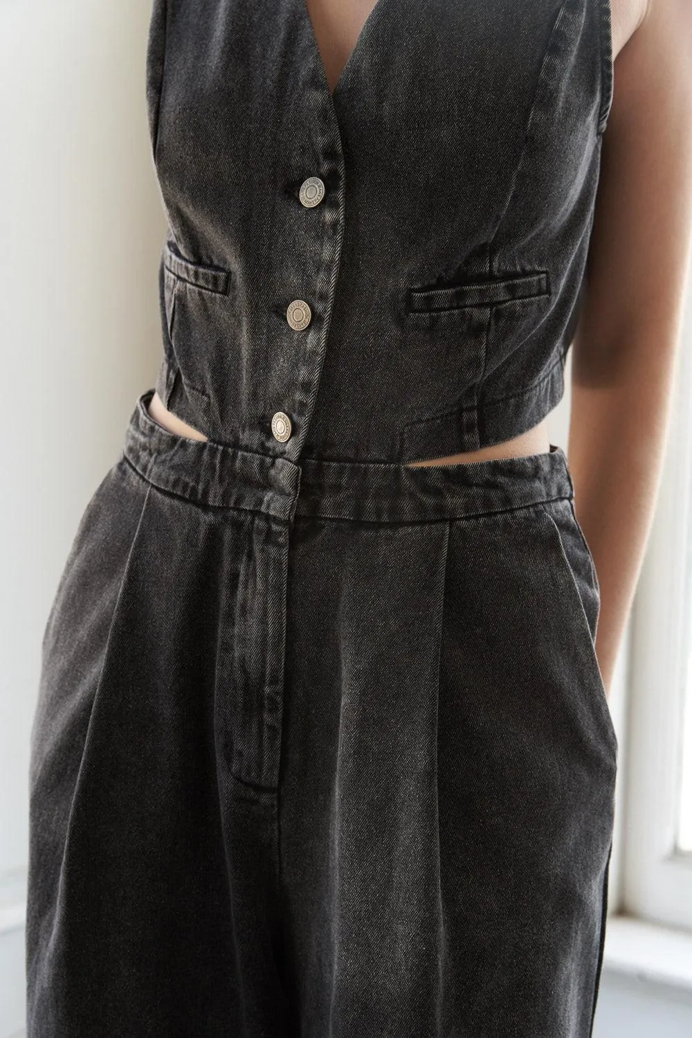 Rain or Shine Denim Jumpsuit sold by Zulily product image thumbnail 5