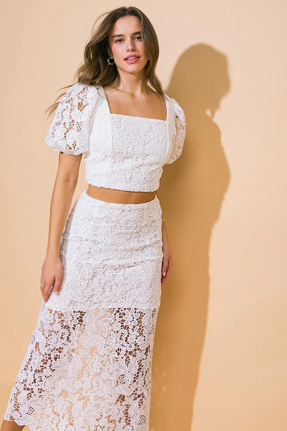 Unforgettable Icon Woven Lace Top and Skirt Set sold by Zulily