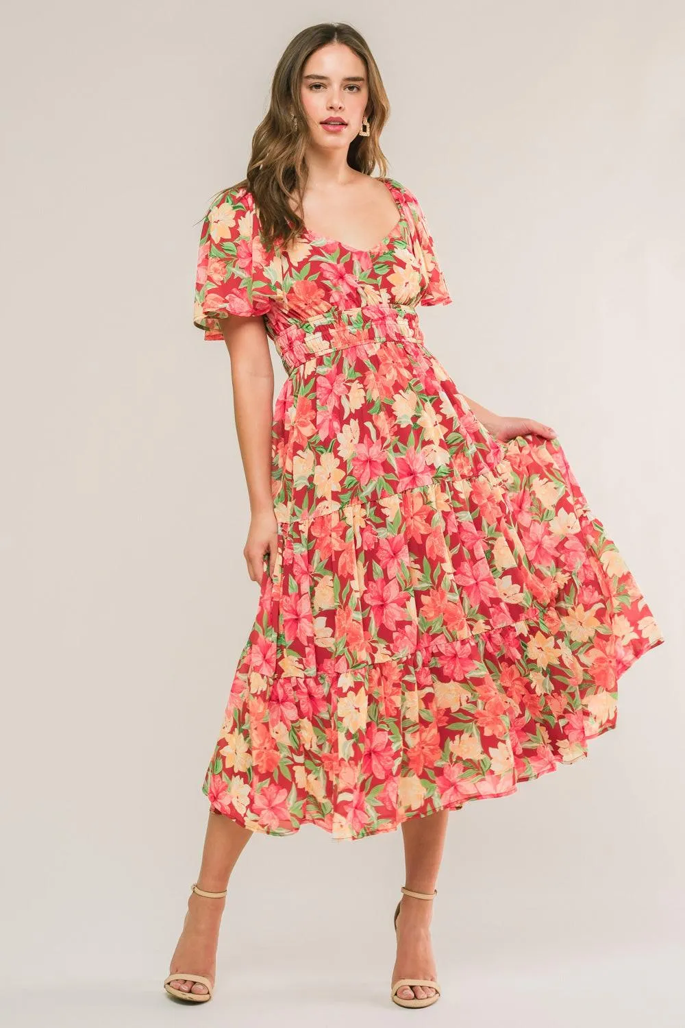 Love is Blooming Woven Midi Dress sold by Zulily product image thumbnail 5