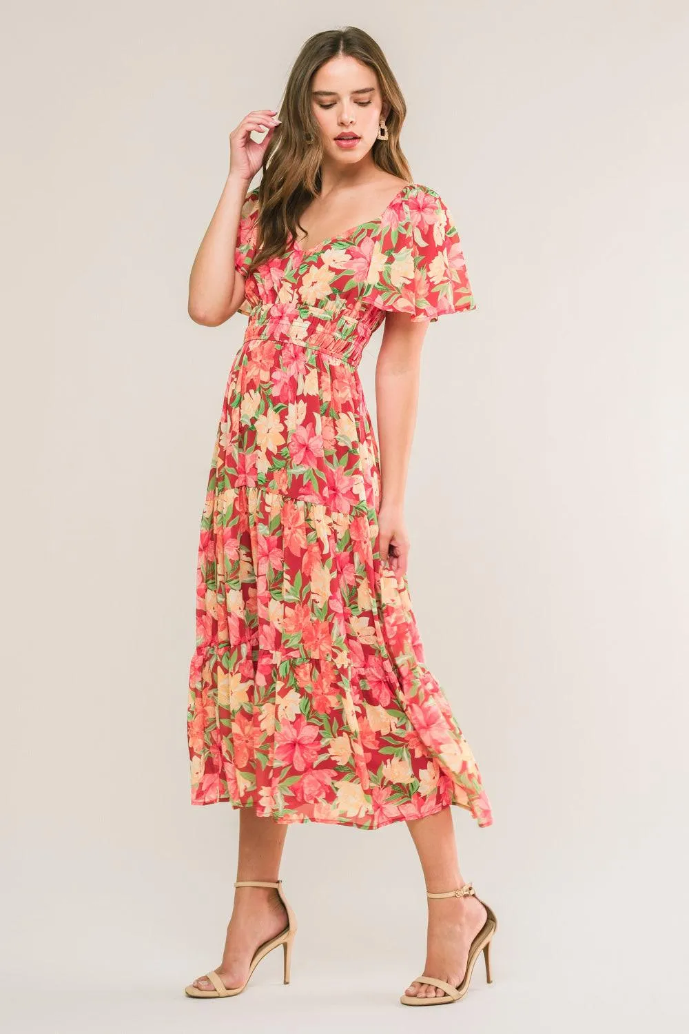 Love is Blooming Woven Midi Dress sold by Zulily product image thumbnail 4