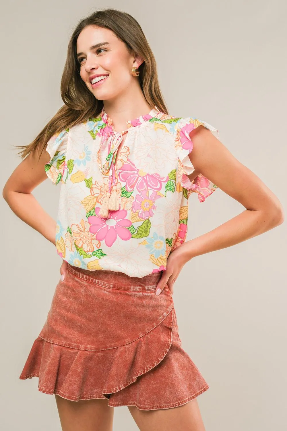 Feeling Fabulous Woven Top sold by Zulily