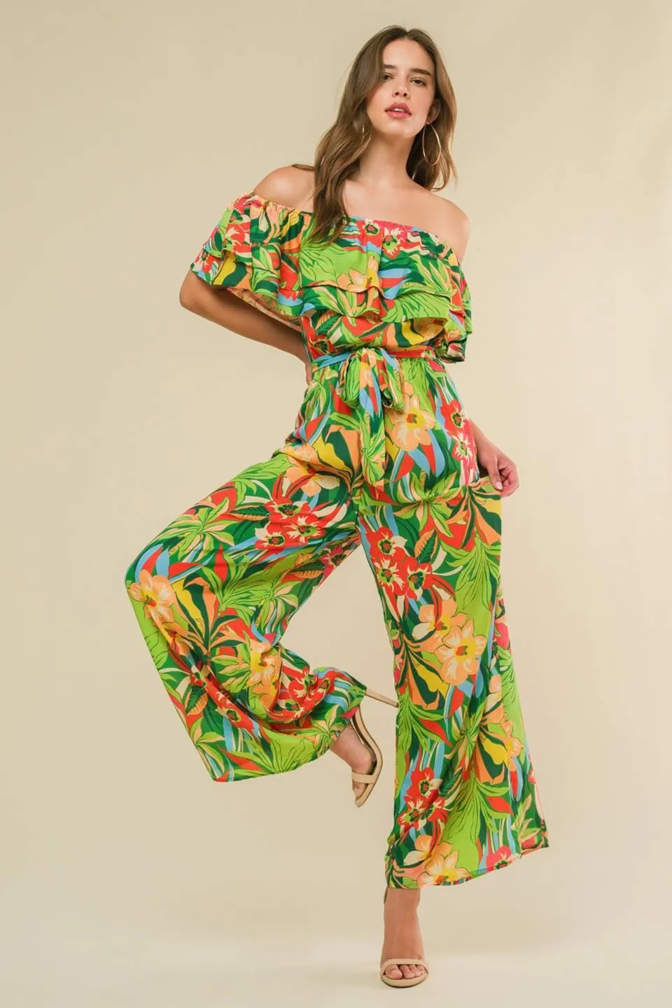 Daring Heart Woven Jumpsuit sold by Zulily