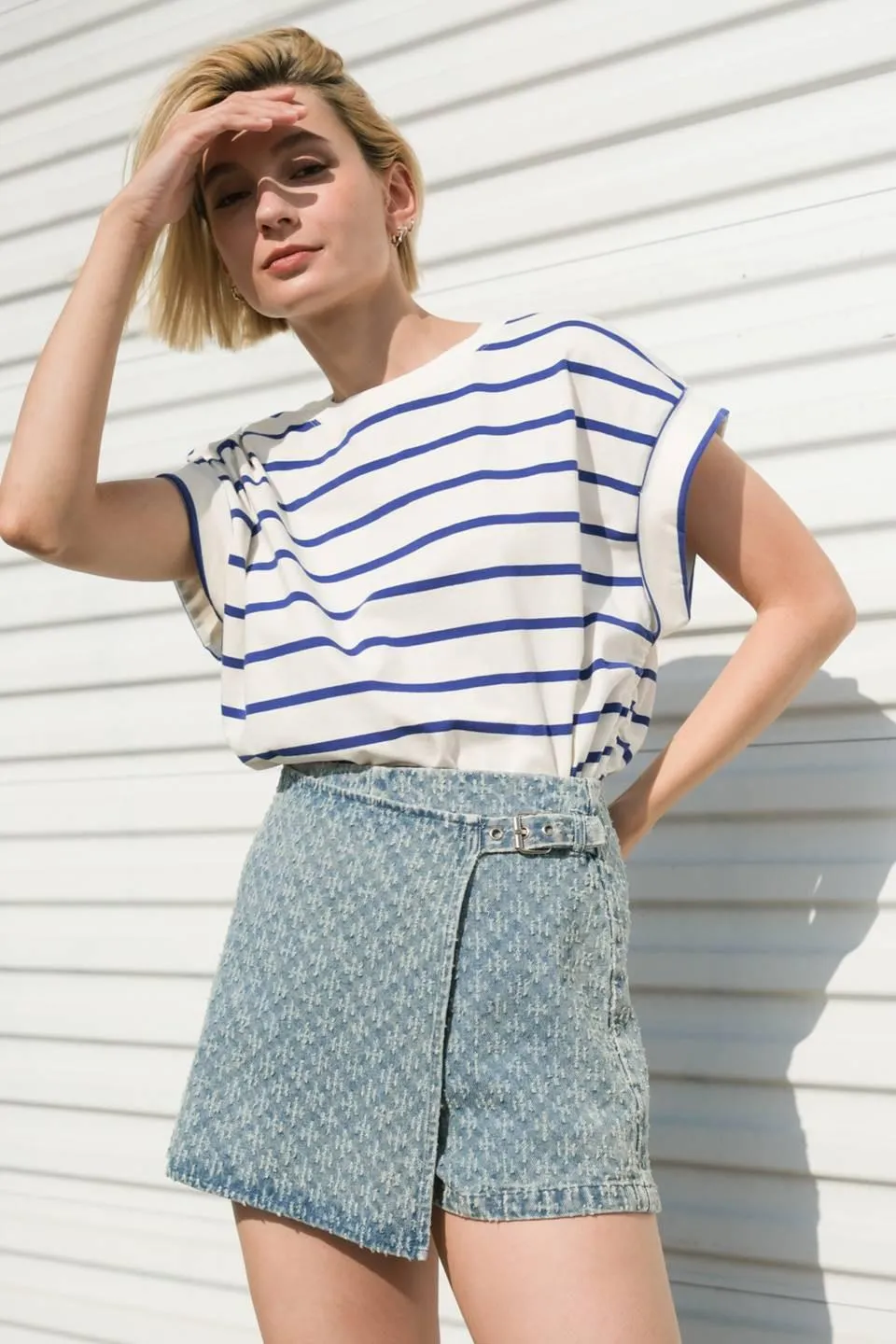 No One Prettier Denim Skort sold by Zulily product image thumbnail 3