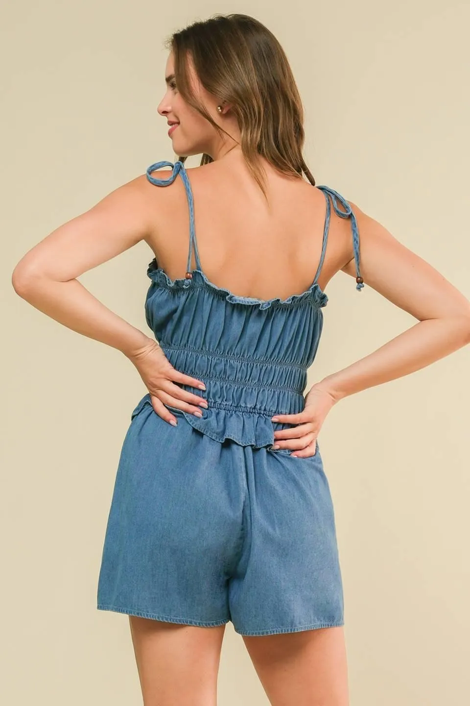 Thriving All Night Denim Romper sold by Zulily product image thumbnail 2