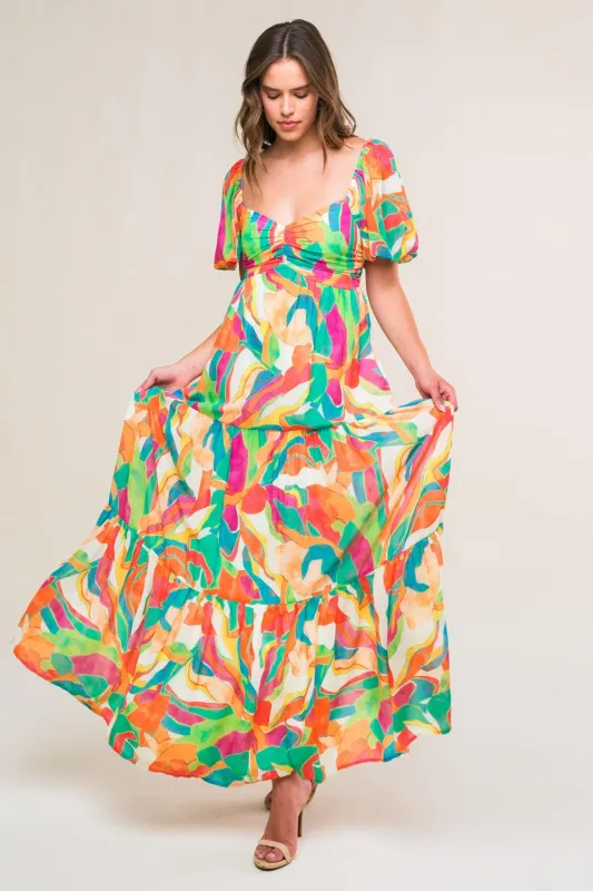 Exceptional Expression Woven Maxi Dress made by Flying Tomato