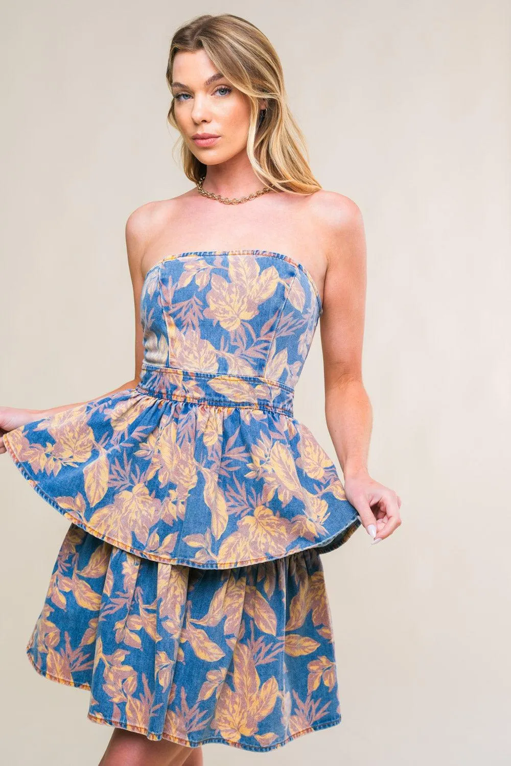 Summer Moments Denim Mini Dress sold by Zulily product image thumbnail 5