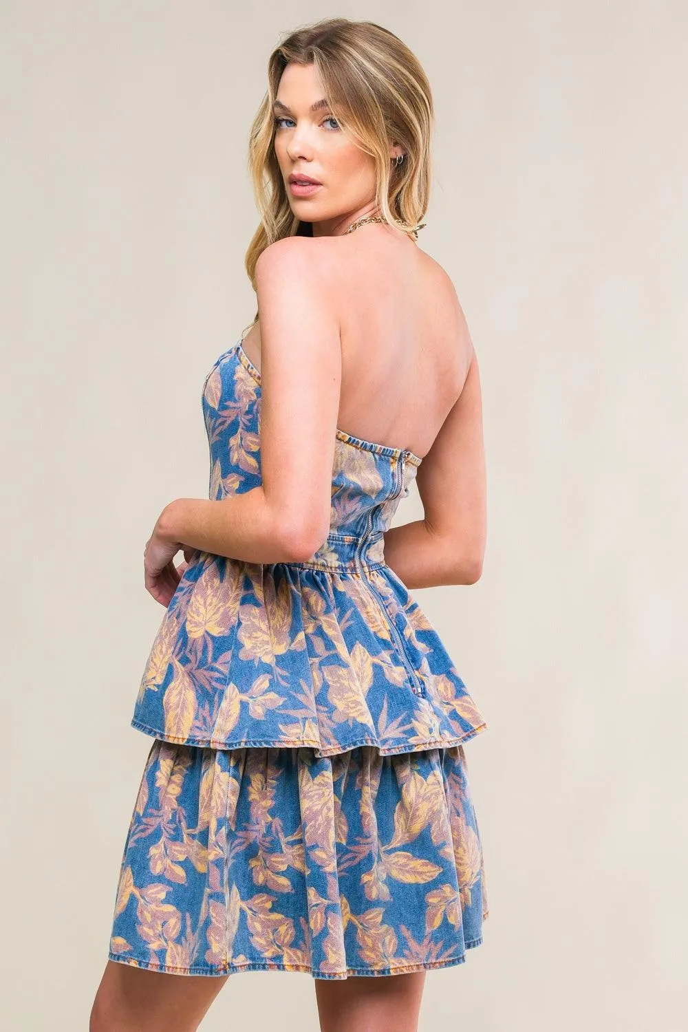 Summer Moments Denim Mini Dress sold by Zulily product image thumbnail 2