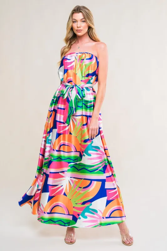 Summery Inclination Woven Midi Dress made by Flying Tomato
