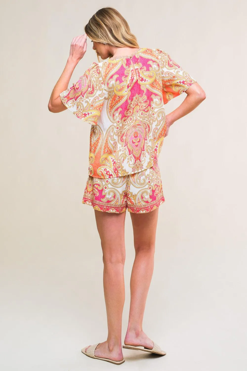 Scarlet Symphony Woven Top and Short Set sold by Zulily product image thumbnail 2