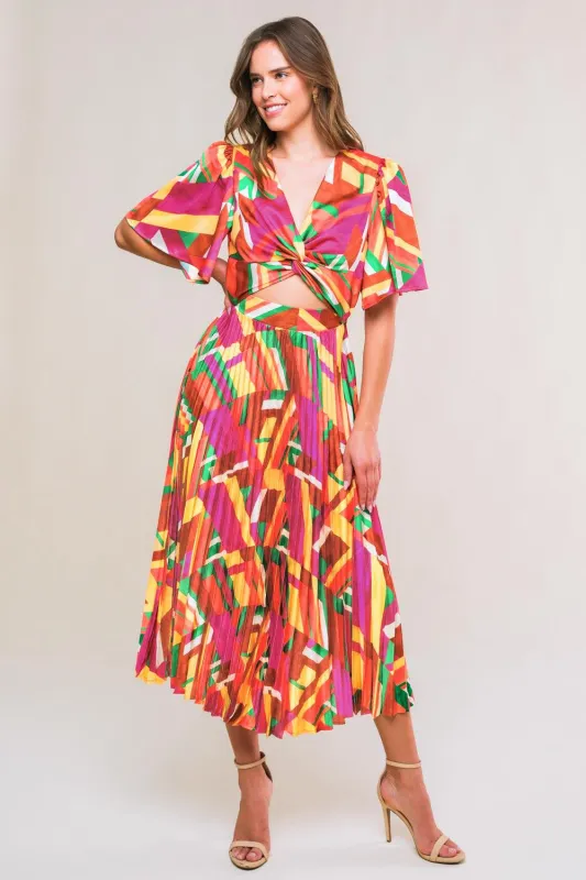 Irresistible Fun Woven Midi Dress made by Flying Tomato