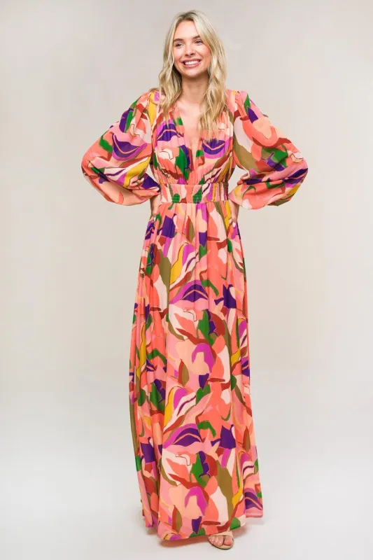 Over and Over Woven Maxi Dress made by Flying Tomato