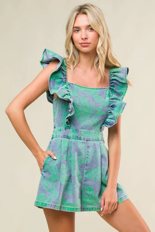 Incredible Love Denim Romper made by Flying Tomato