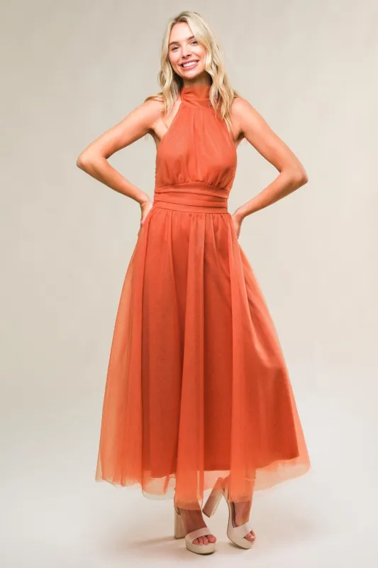Every Now and Then Mesh Midi Dress made by Flying Tomato