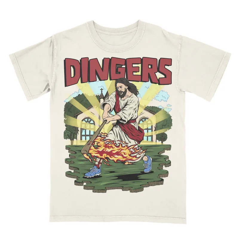 Jesus Hits Dingers Limited Edition Christian Baseball Graphic T-Shirt made by Zulily