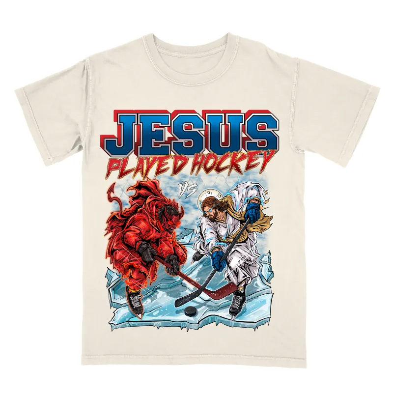 Jesus Played Limited Edition Christian Hockey Graphic T-Shirt made by Zulily