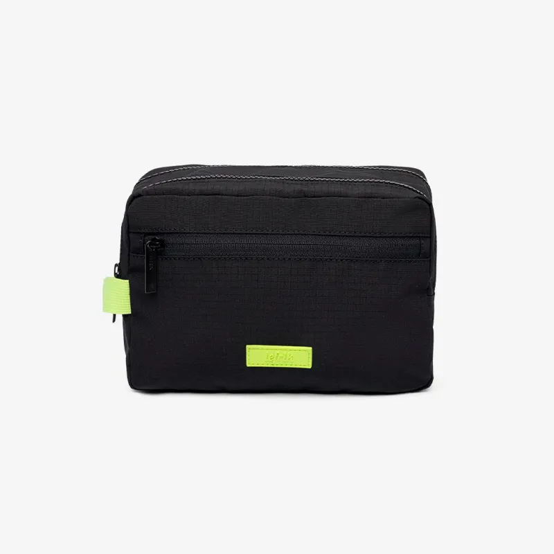 Kei Double Washbag Black Lime Vandra made by Zulily