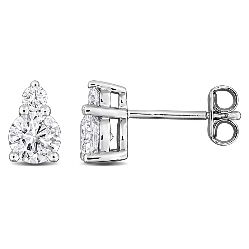 Sofia B. 1 CT Lab Grown Diamond TW Post Earrings Silver GH made by Zulily