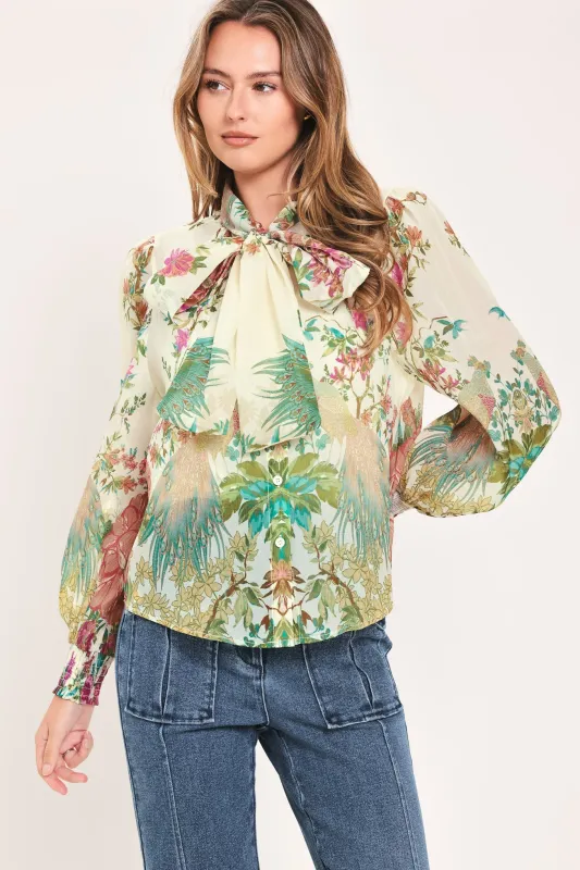 Paradise Petal Waltz Woven Top made by Flying Tomato