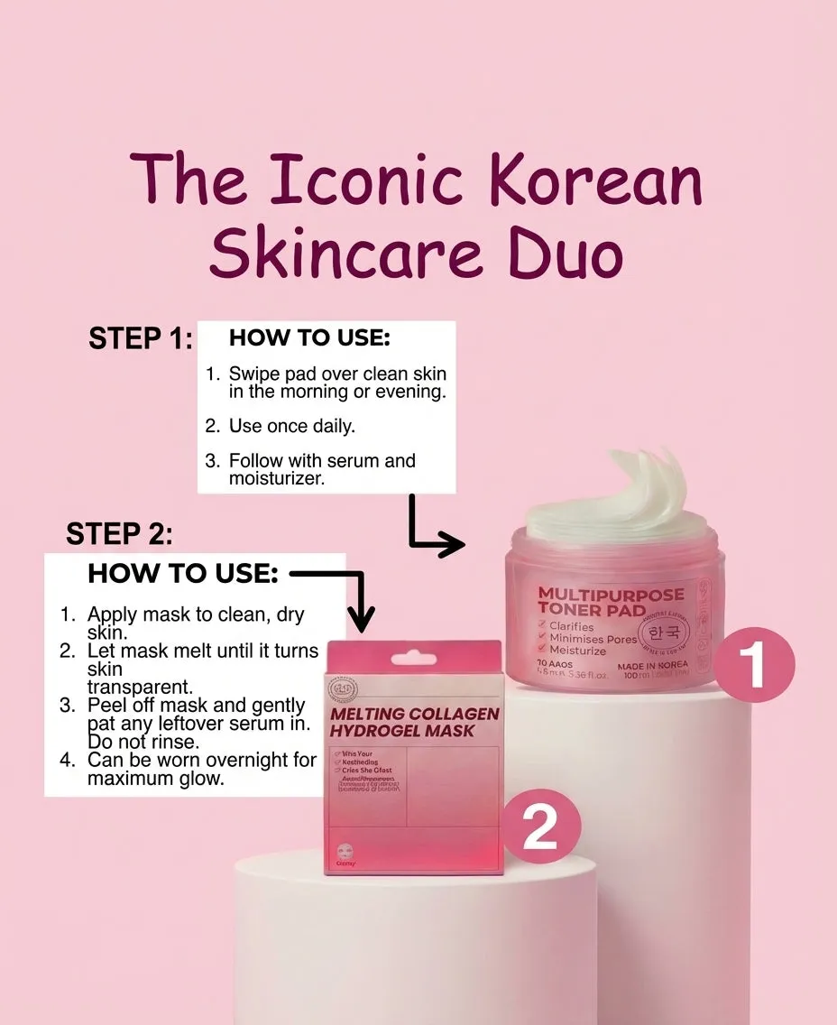 Korean Beauty & Skincare Glass Skin Renewal Set with Hydrogel Masks & Multipurpose Toner Pads - K Beauty Skin Care sold by Zulily product image thumbnail 2